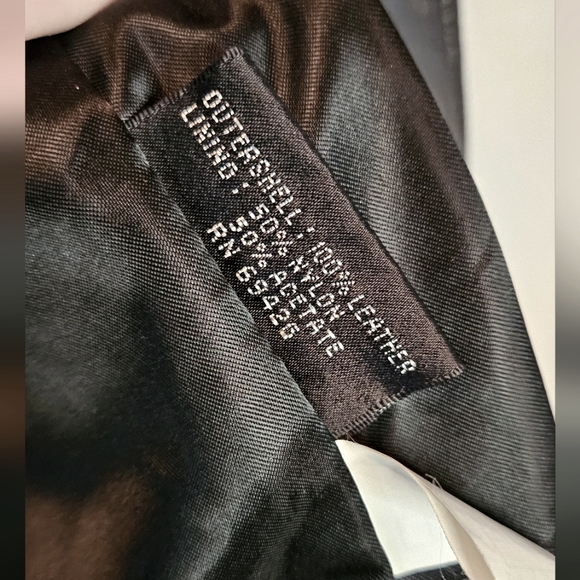 Ms. Maxima black leather coat mid-length trench size women's M - Picture 10 of 13